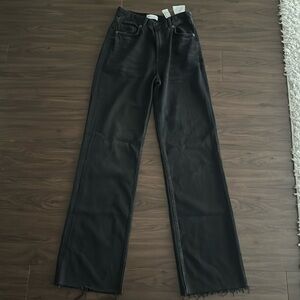 Zara TRF Wide Leg Raw Hem Jeans